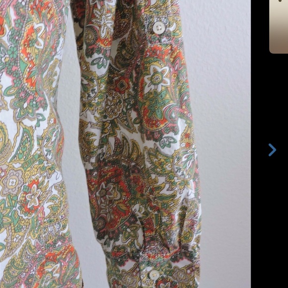 Talbots Paisley Button Down Shirt - Picture 5 of 8